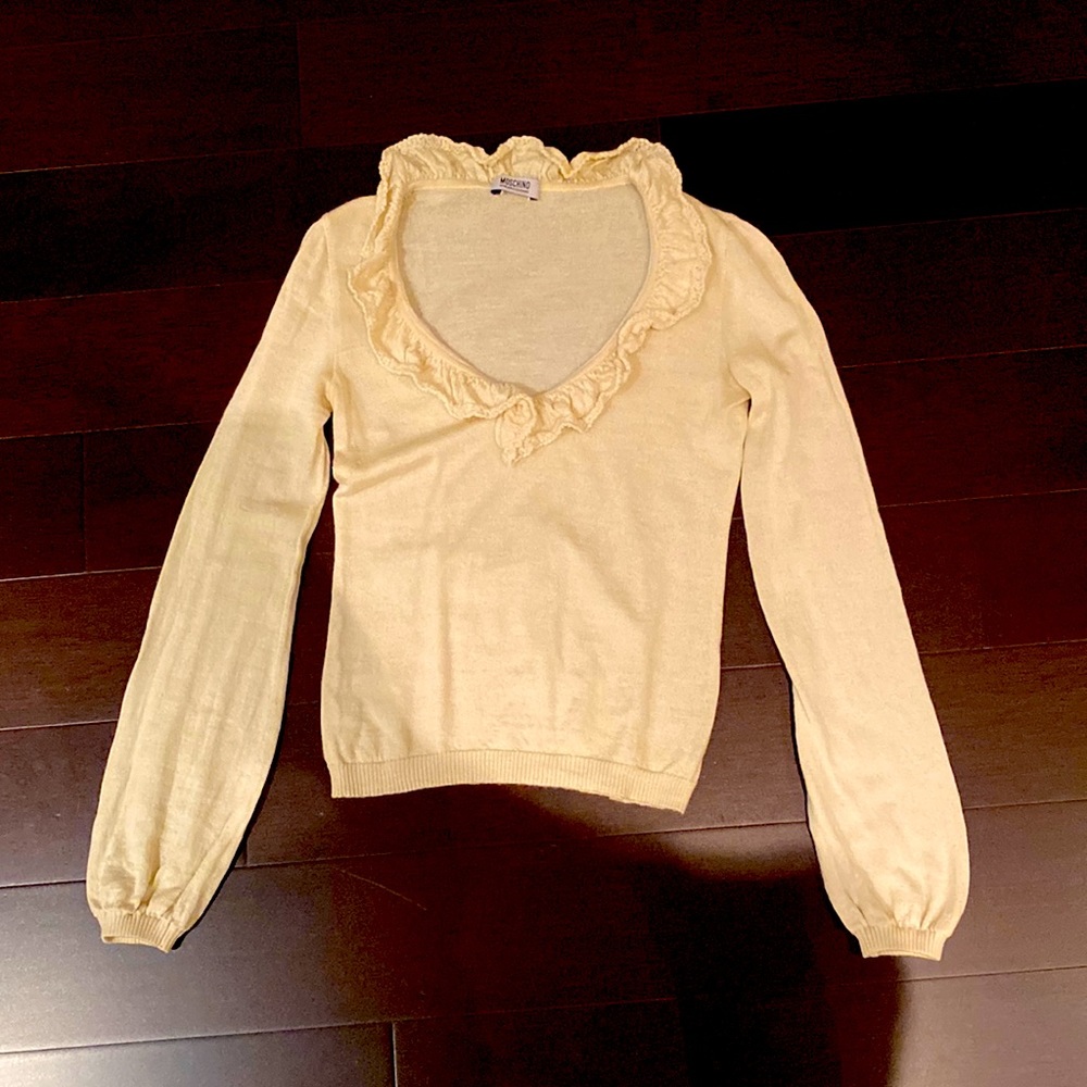 Moschino Cheap and Chic Cream Sweater, Size Small